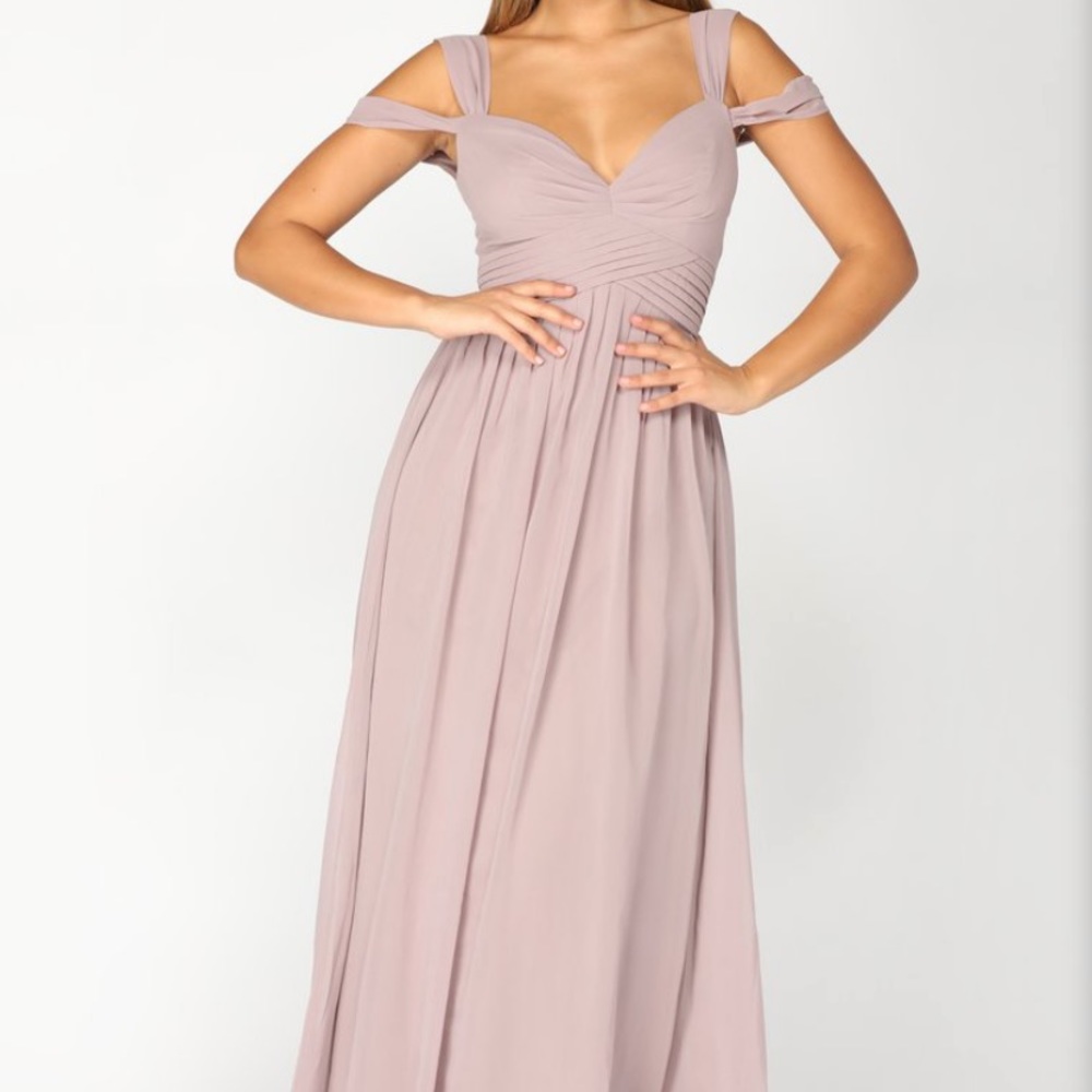 Long fashion nova off the shoulder dress
